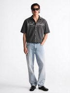 Washed Oversized Cuban Collar Shirt