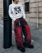Inferno Fade Tribal Baggy Jeans