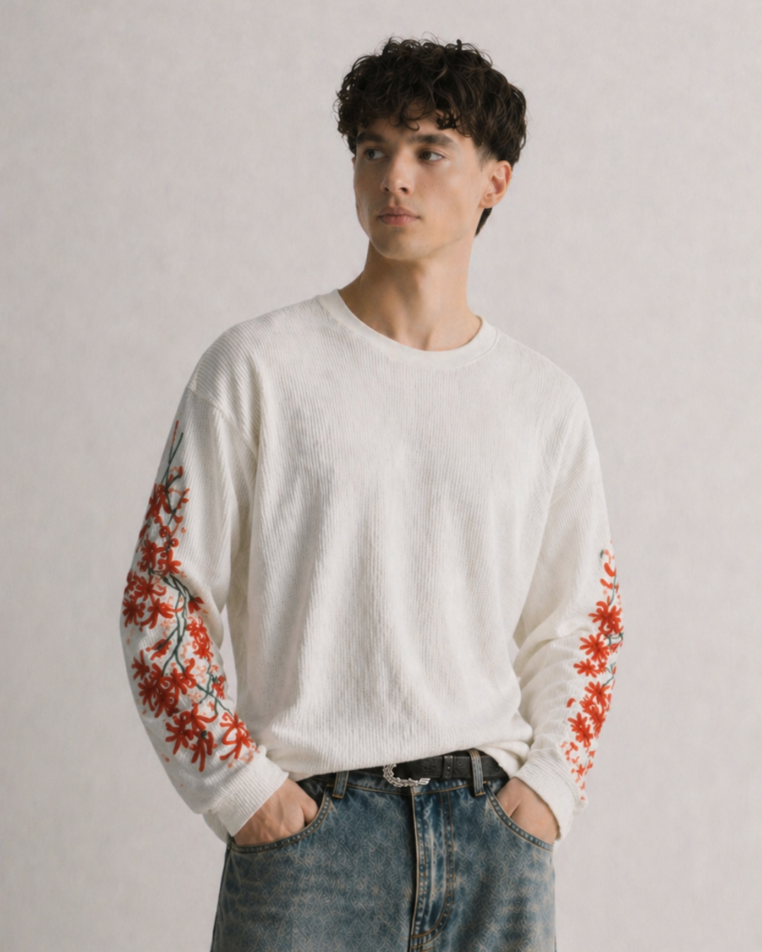 Crimson Bloom Long Sleeve