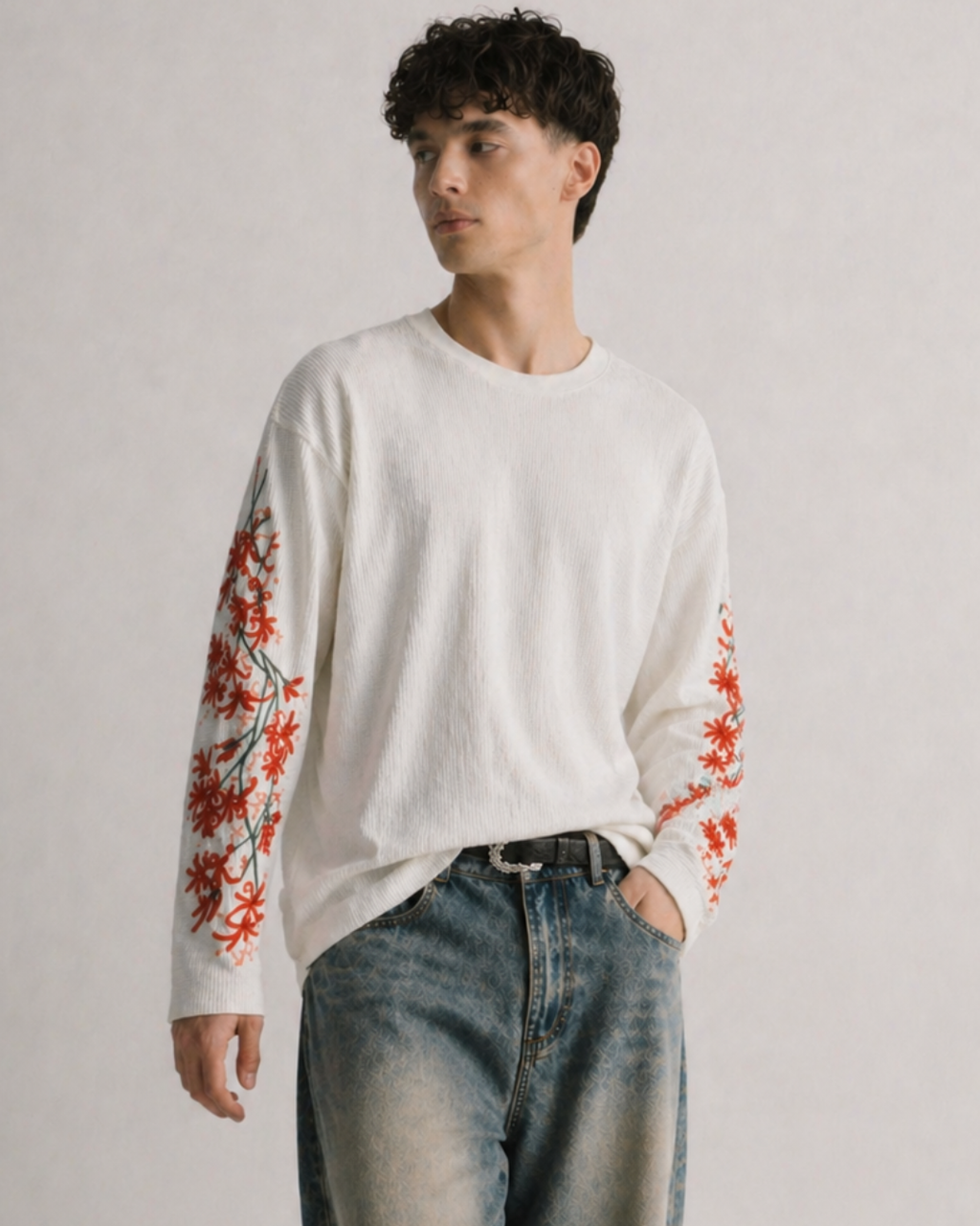 Crimson Bloom Long Sleeve